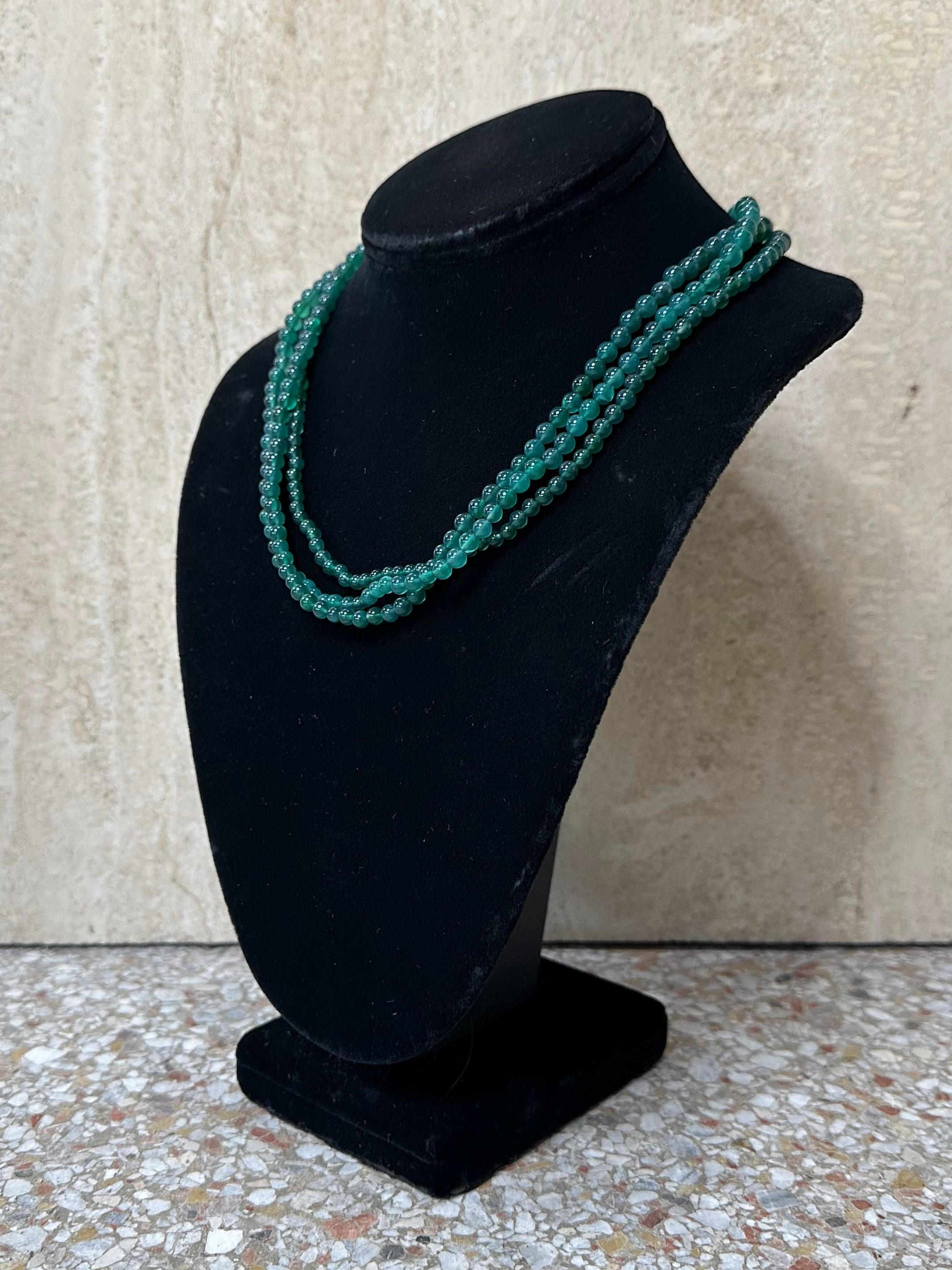 Regency Collana di perline multifilamento Greene & Greene d'epoca in vendita