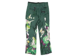 Green & Multicolor Prada Spring/Summer 2008 Fairy Print Trousers Size IT 38
