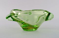 Green Murano Bowl in Mouth Blown Art Glass, 1960s