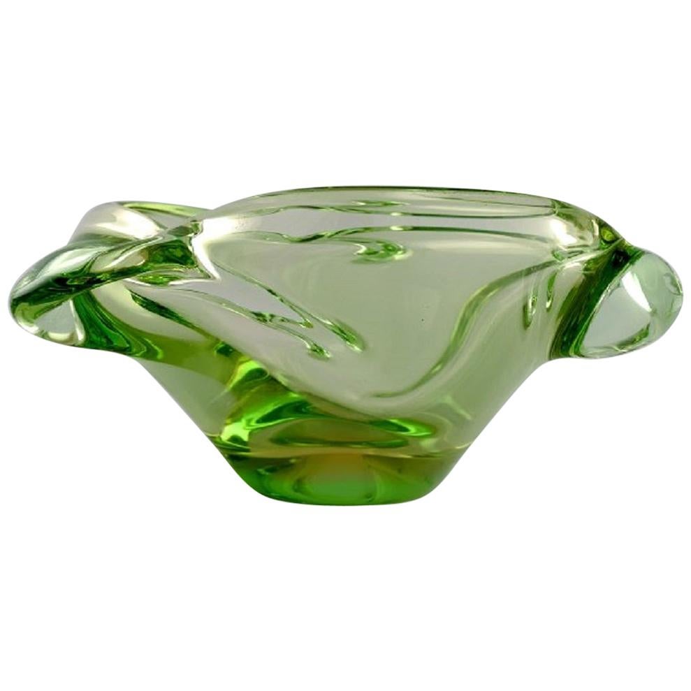 Green Murano Bowl in Mouth Blown Art Glass, 1960s