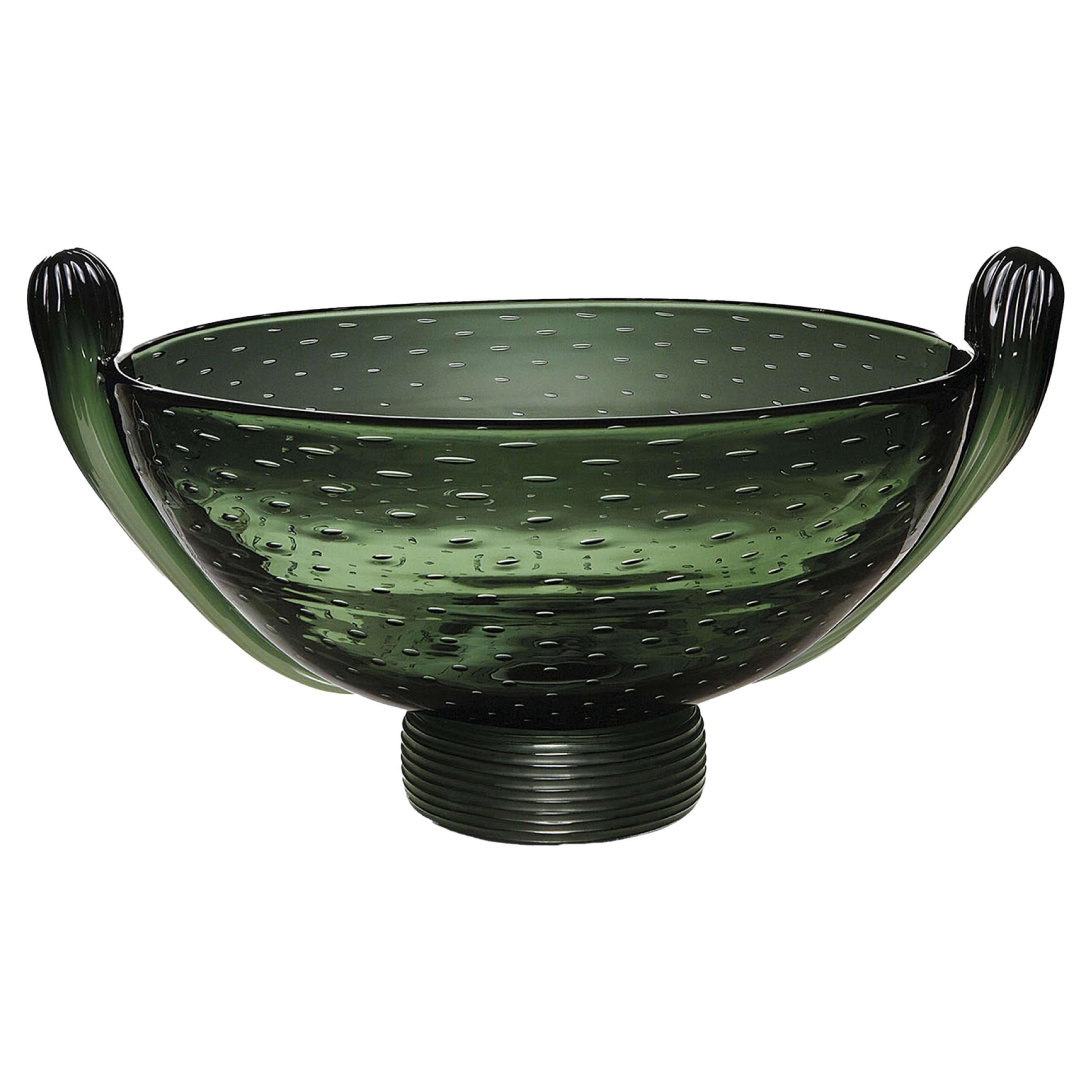 Green Murano Glass Centerpiece For Sale