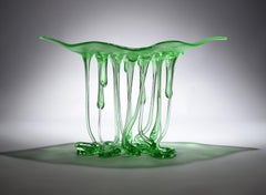 "Green", Murano Glass Centerpiece, Handmade in Italy, Unique Design, 2022