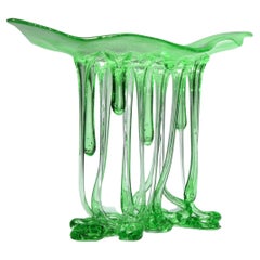 "Green", Murano Glass Centerpiece, Handmade in Italy, Unique Design, 2022
