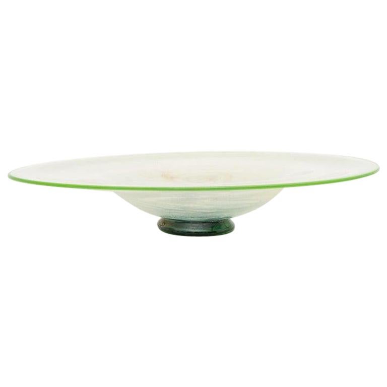 Green Murano Glass Compote