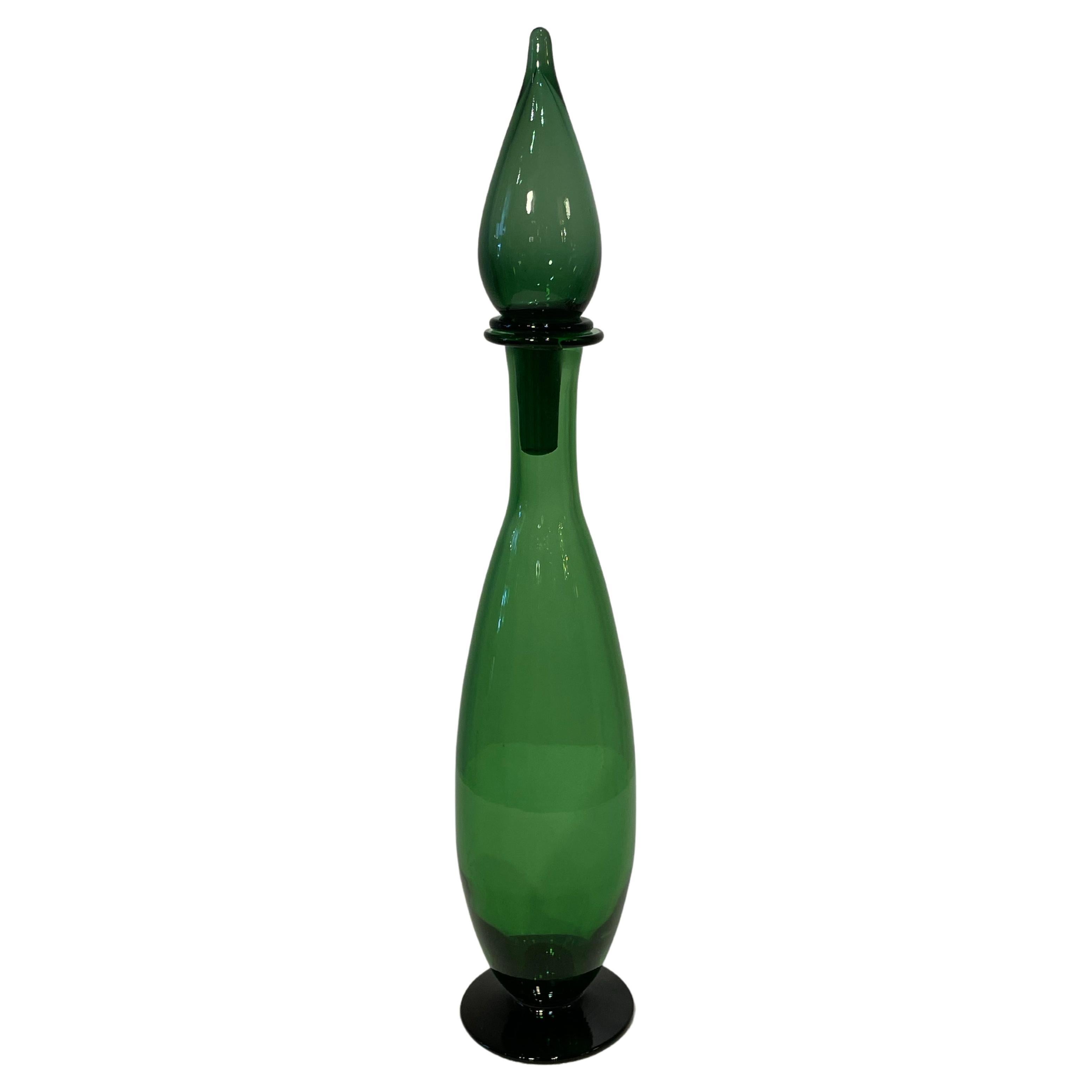 Green Murano Glass Decanter