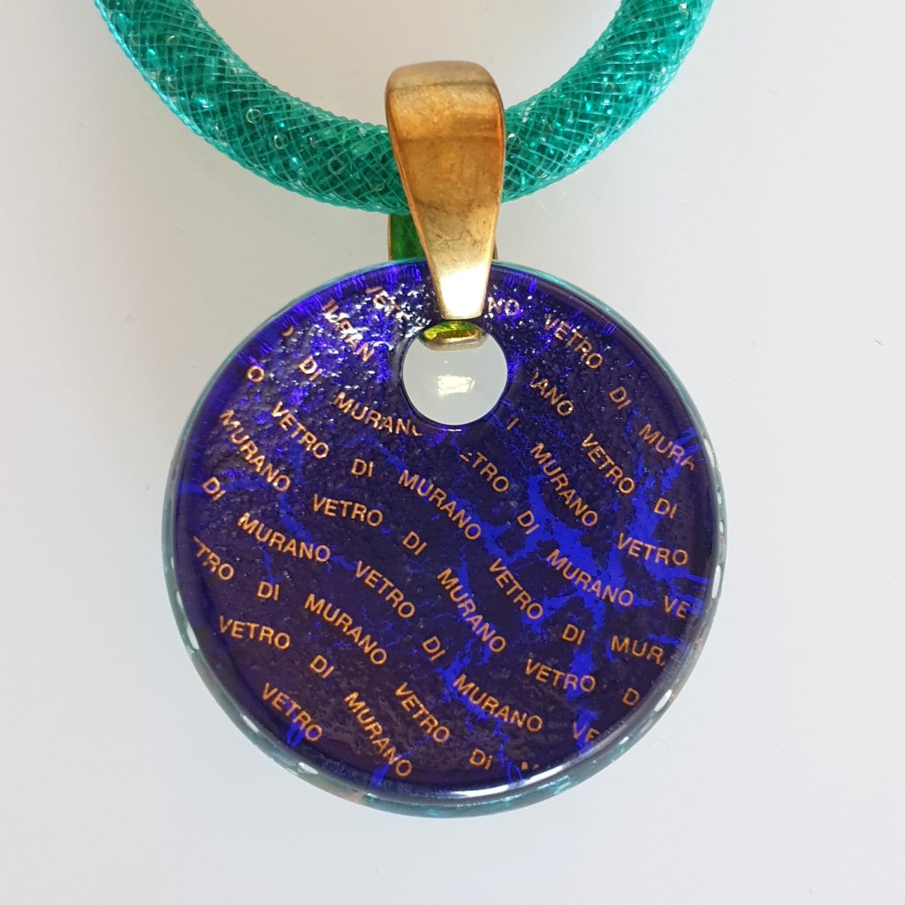 Green Murano Glass Fashion Pendant Necklace For Sale 1