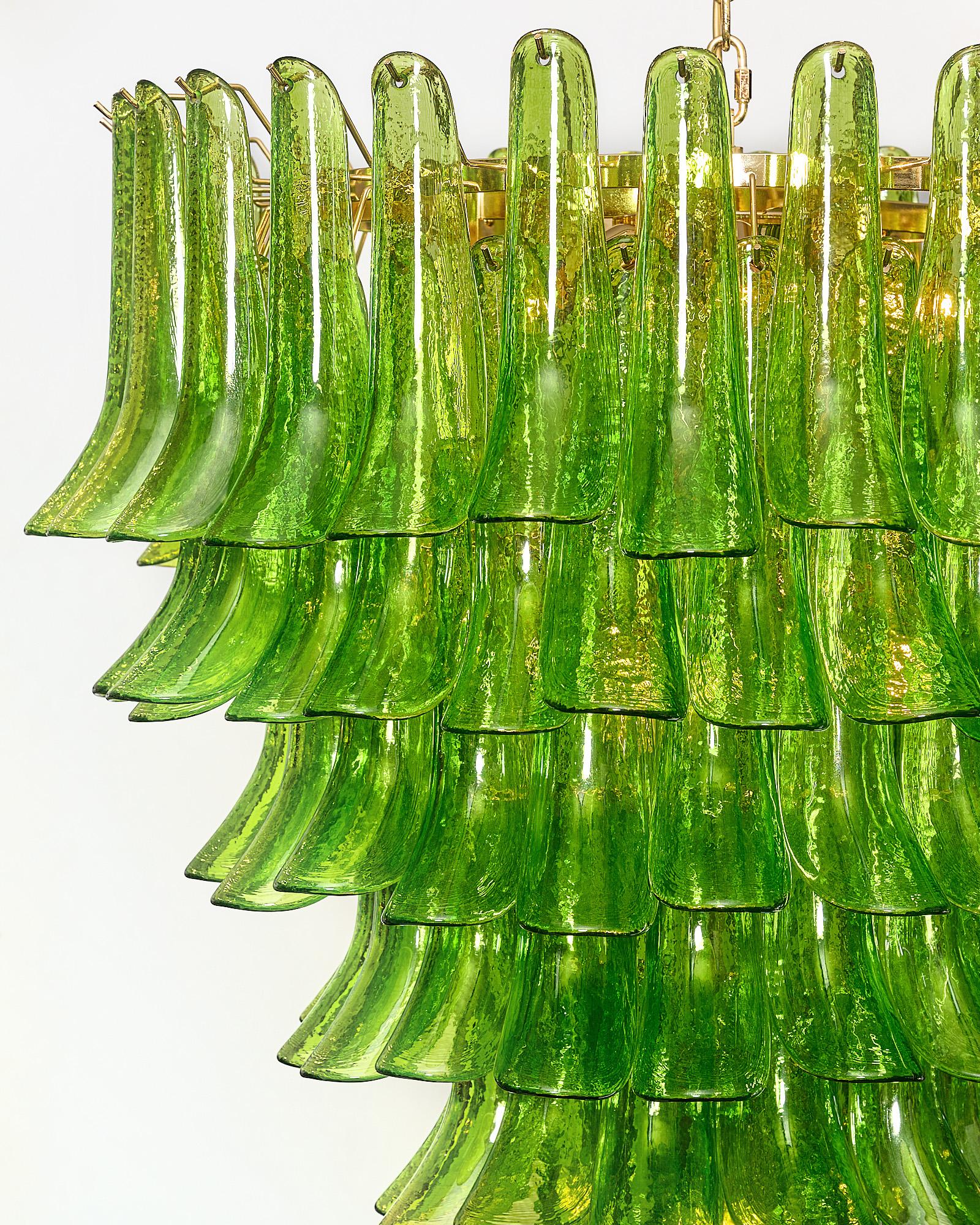 Green Murano Glass “Selle” Chandelier For Sale 4