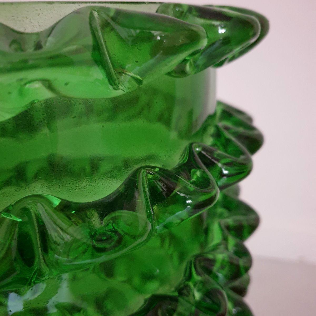 Green Murano glass table lamps - a pair For Sale 5