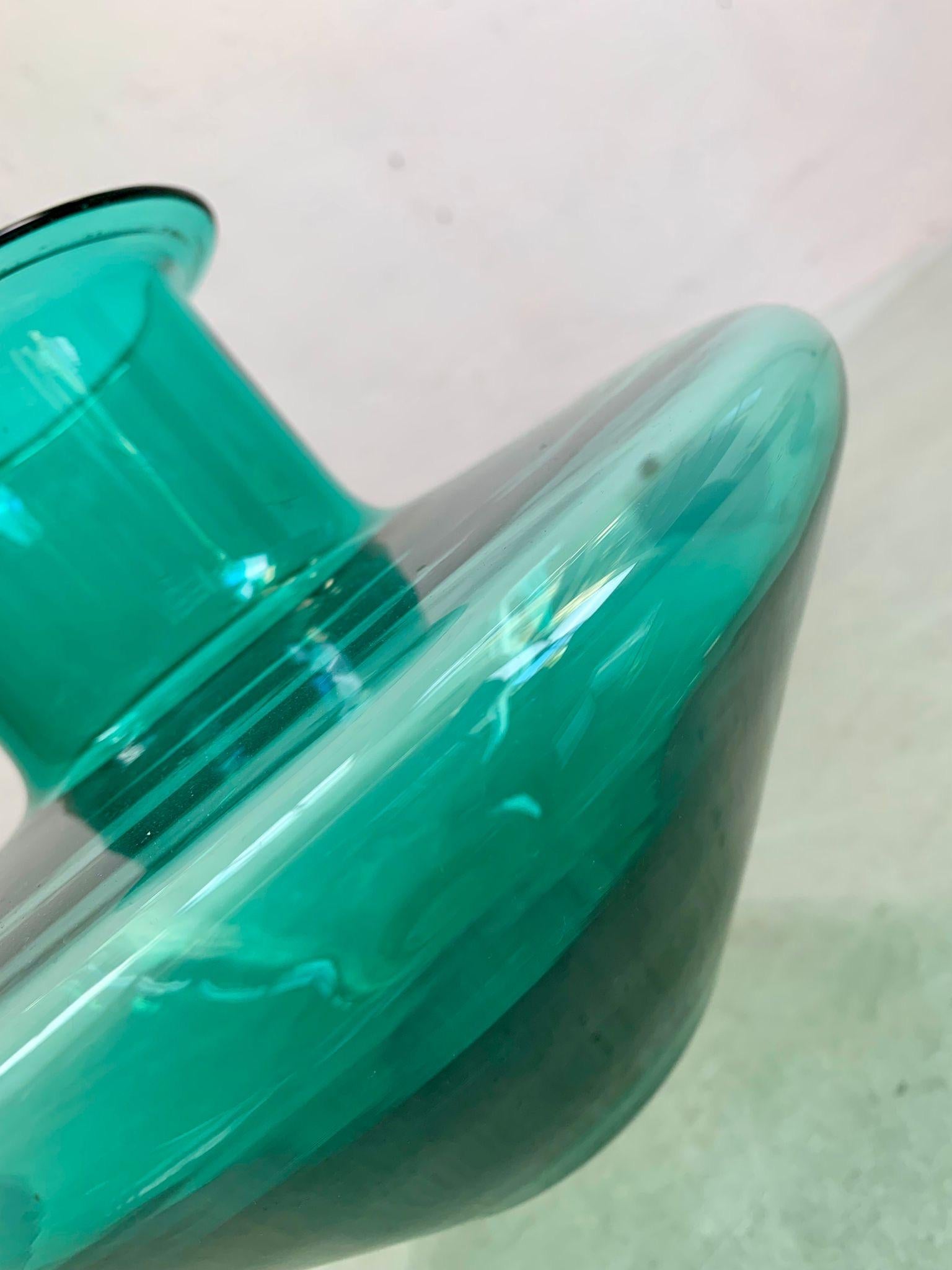 Vase aus grünem Muranoglas von Salviati, 1970er Jahre, Italien. im Zustand „Gut“ im Angebot in Milano, IT