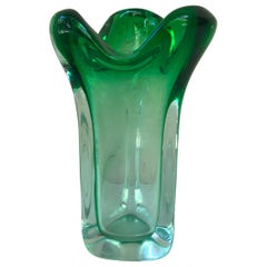 Green Murano Glass Vase, circa 1960