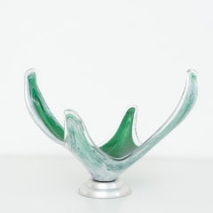 Green Murano Glass Vase, circa 1970