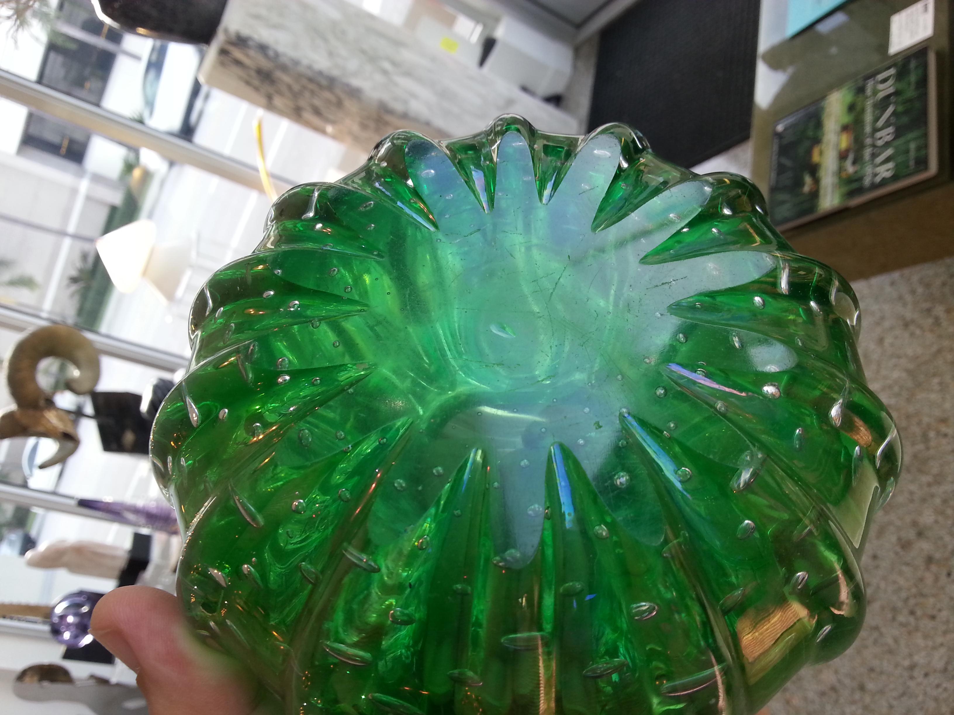 Green Murano Glass Vase 1