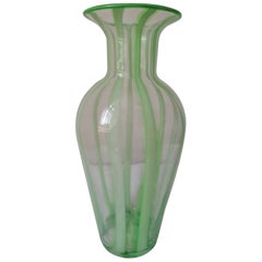 Vase aus grünem Muranoglas