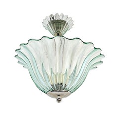 Pair of Green Murano Light Fixtures, Sold Individually