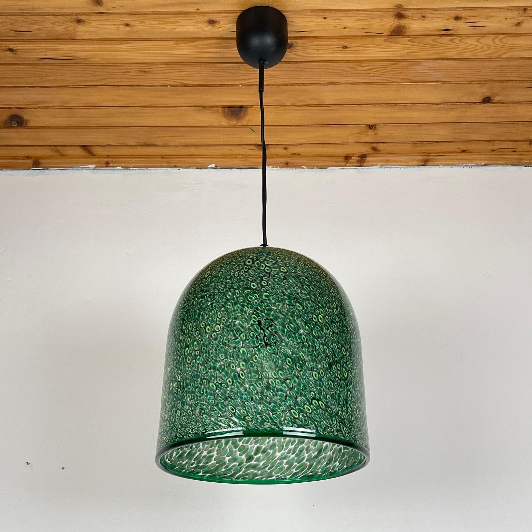  Green murano pendant lamp Neverrino by Gae Aulenti for Vistosi Italy 1976s 4