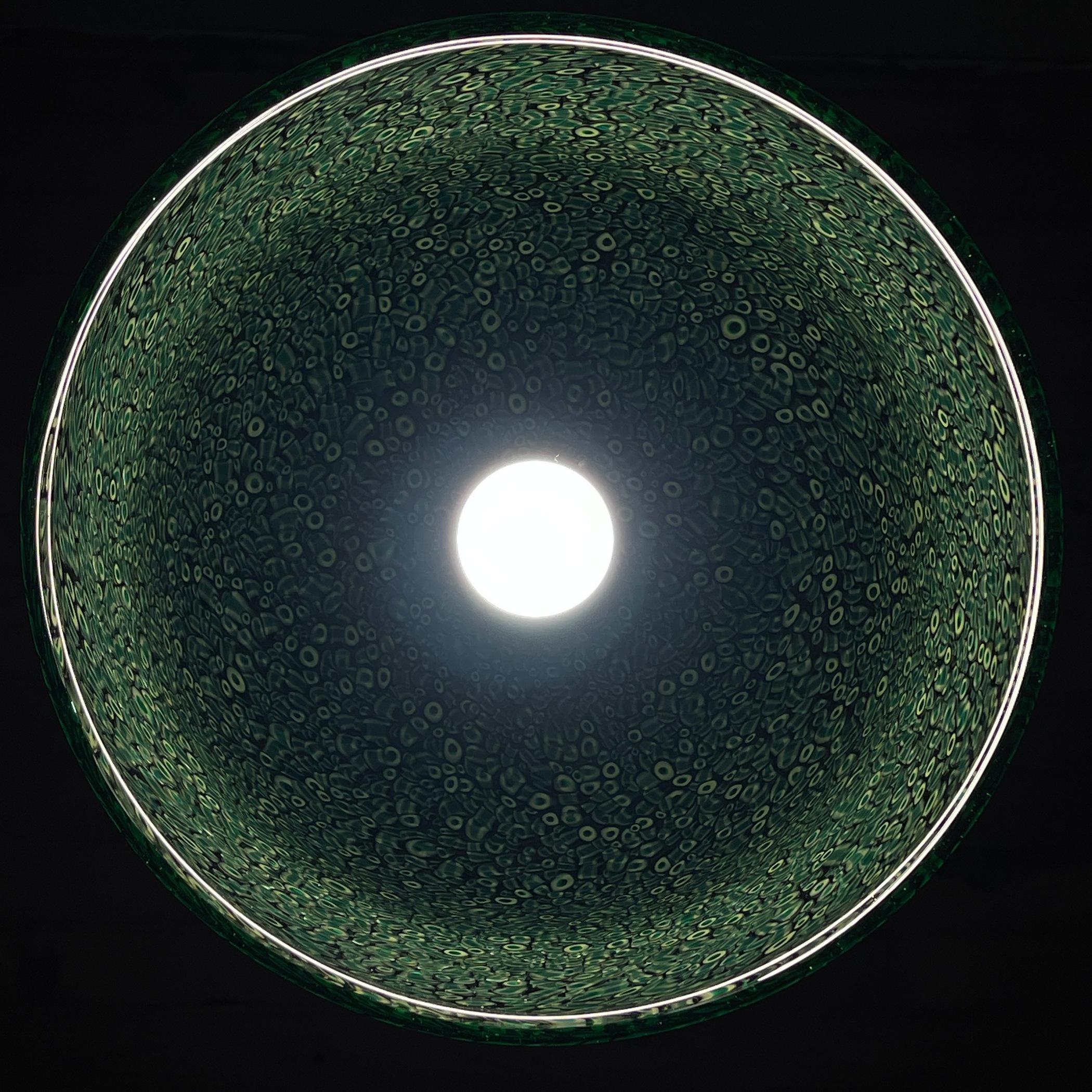  Green murano pendant lamp Neverrino by Gae Aulenti for Vistosi Italy 1976s 5