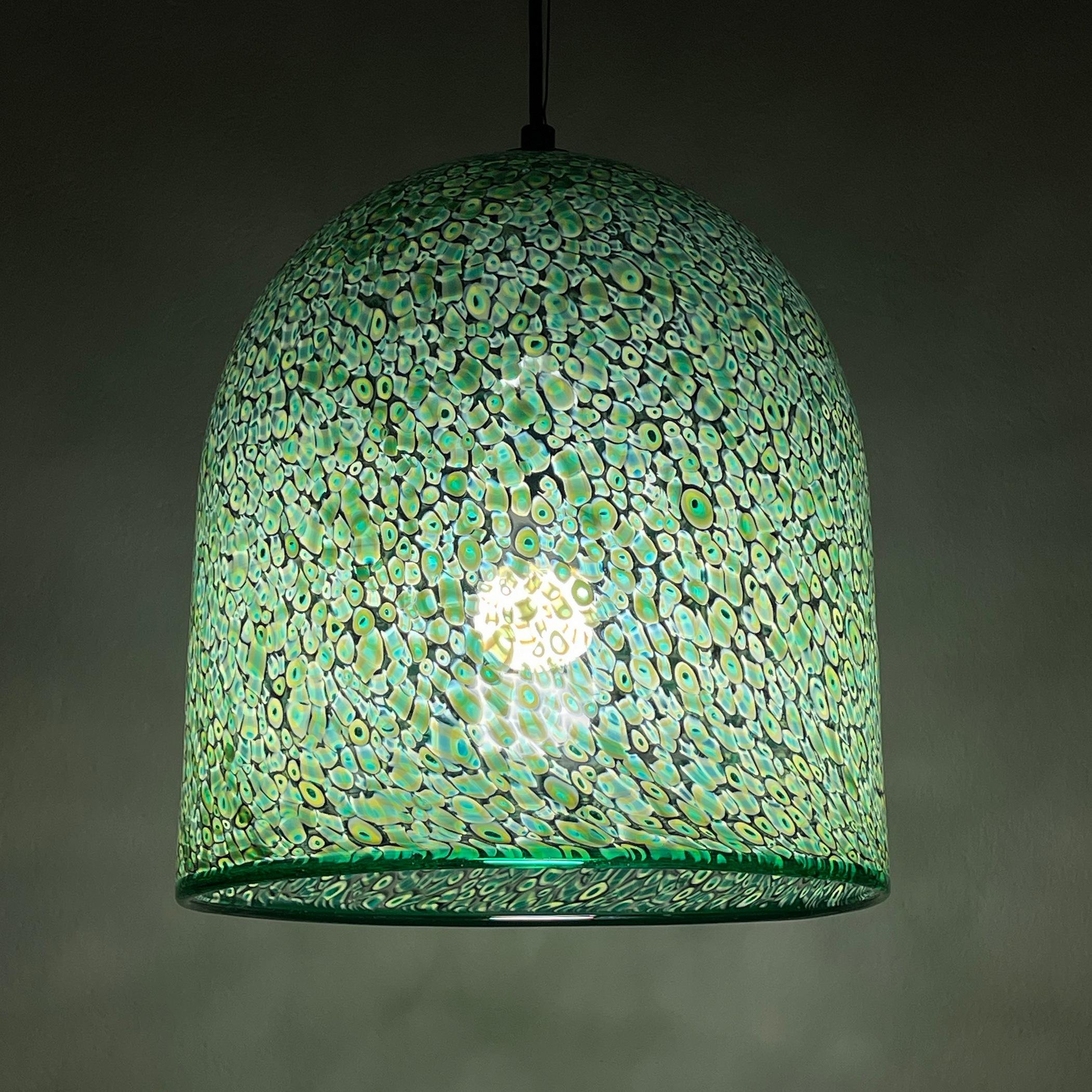  Green murano pendant lamp Neverrino by Gae Aulenti for Vistosi Italy 1976s 7