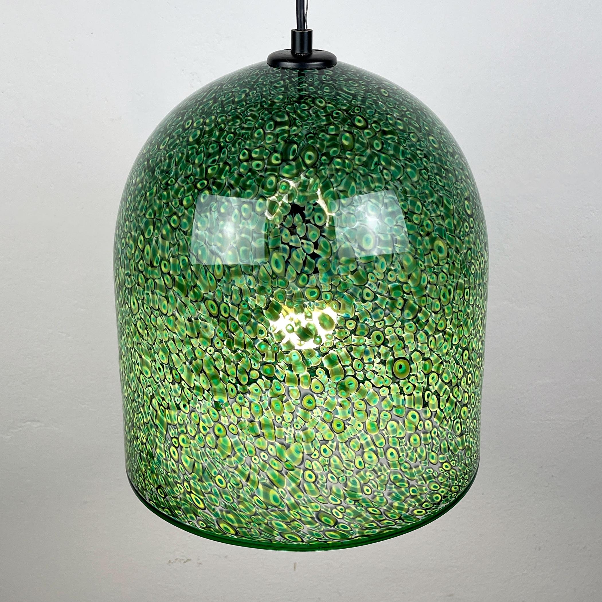  Green murano pendant lamp Neverrino by Gae Aulenti for Vistosi Italy 1976s 1