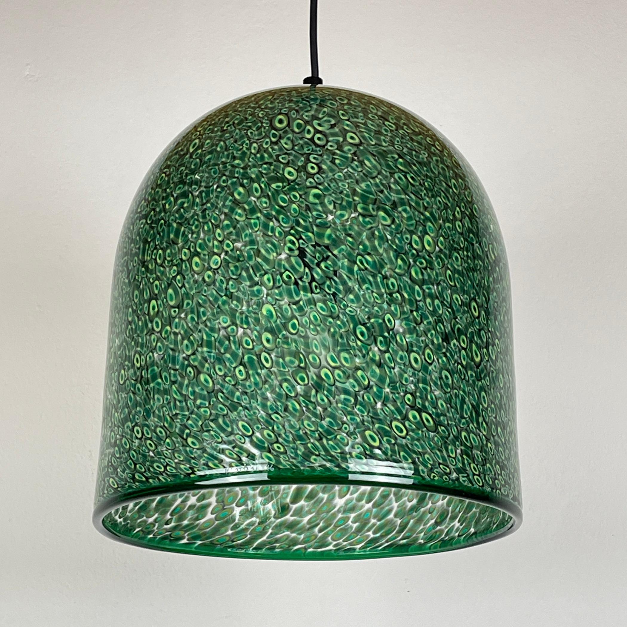  Green murano pendant lamp Neverrino by Gae Aulenti for Vistosi Italy 1976s 2