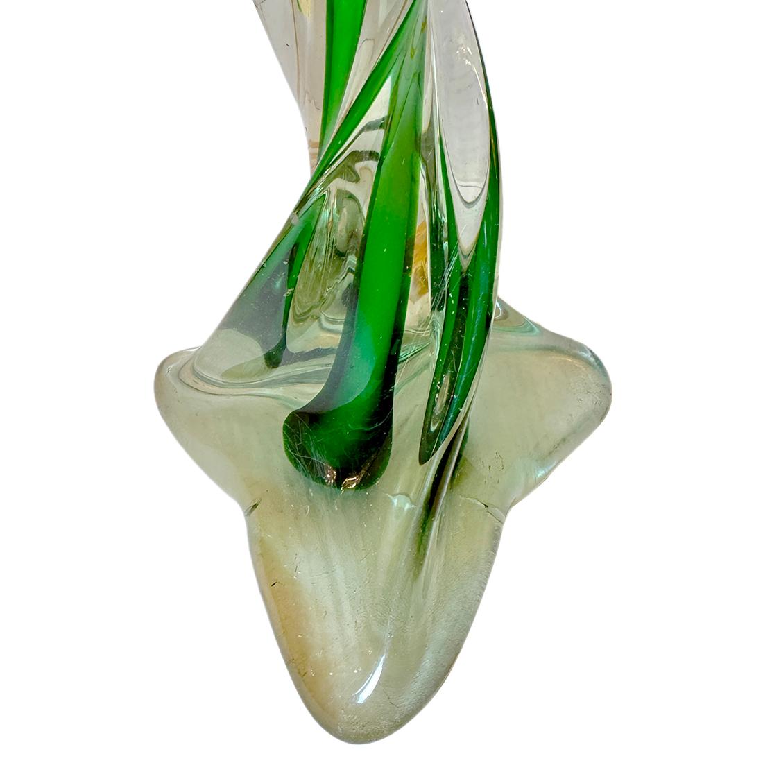 Italian Green Murano Table lamp For Sale