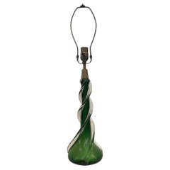 Green Murano Table Lamp