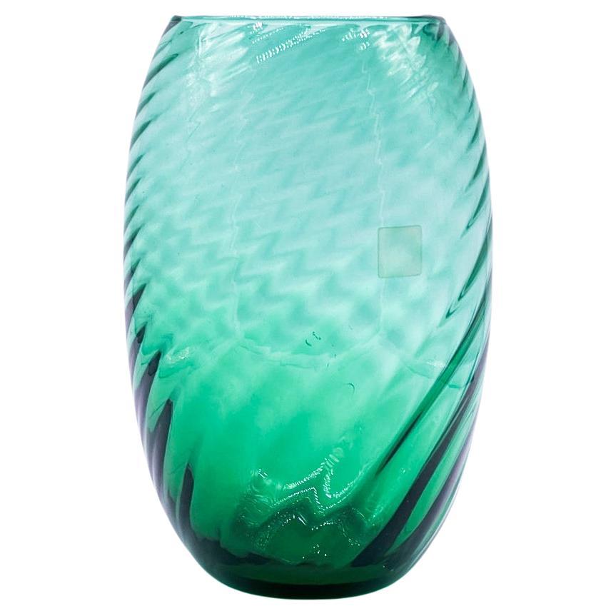 Green Murano vase by IVM Mazzega For Sale