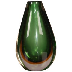 Green Murano Vase Green Murano Vase