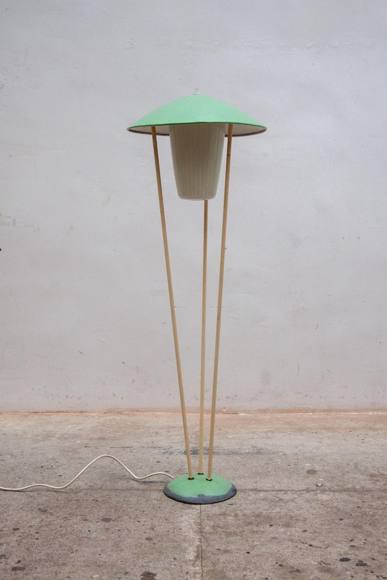 Green Mushroom Floor Lamp Expo 58, BEGA Belgium For Sale at 1stDibs