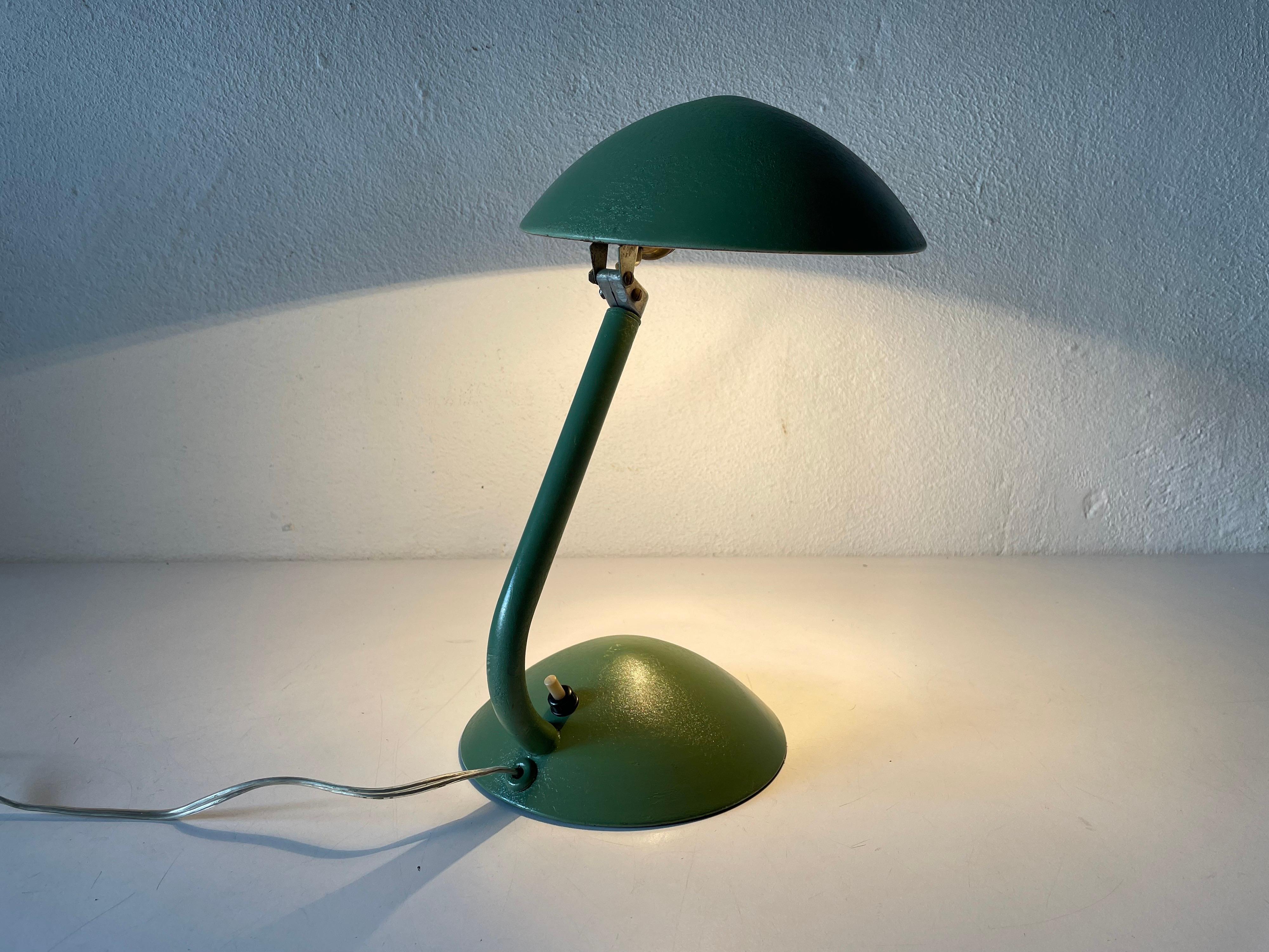 Green Mushroom Table Lamp Model Junior Nova by Nottilux, 1950s, Italy 2