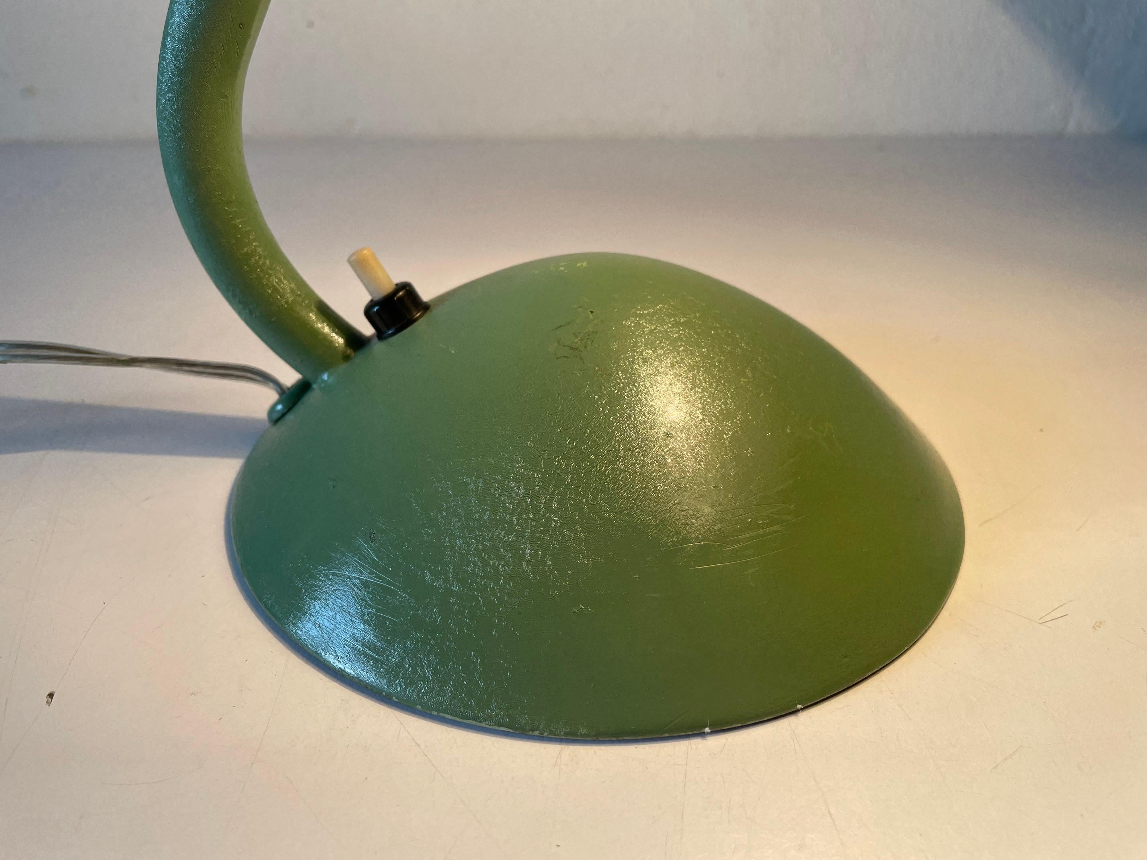 Green Mushroom Table Lamp Model Junior Nova by Nottilux, 1950s, Italy 6