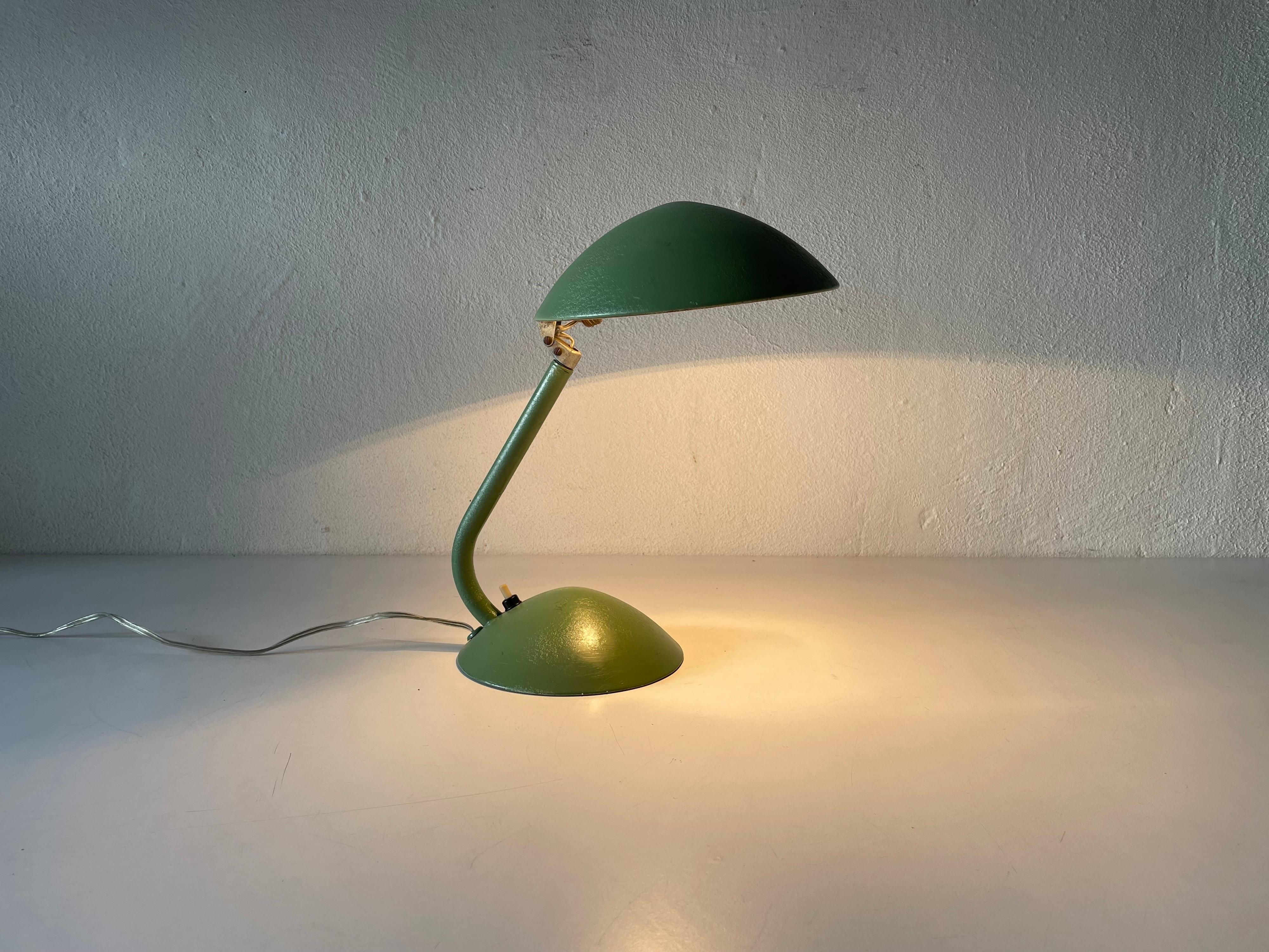 Green Mushroom Table Lamp Model Junior Nova by Nottilux, 1950s, Italy 1
