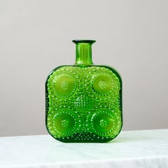 Green Nanny Still 'Grapponia' Glass Art Vase by Riihimäen Lasi, Finland, 1968.