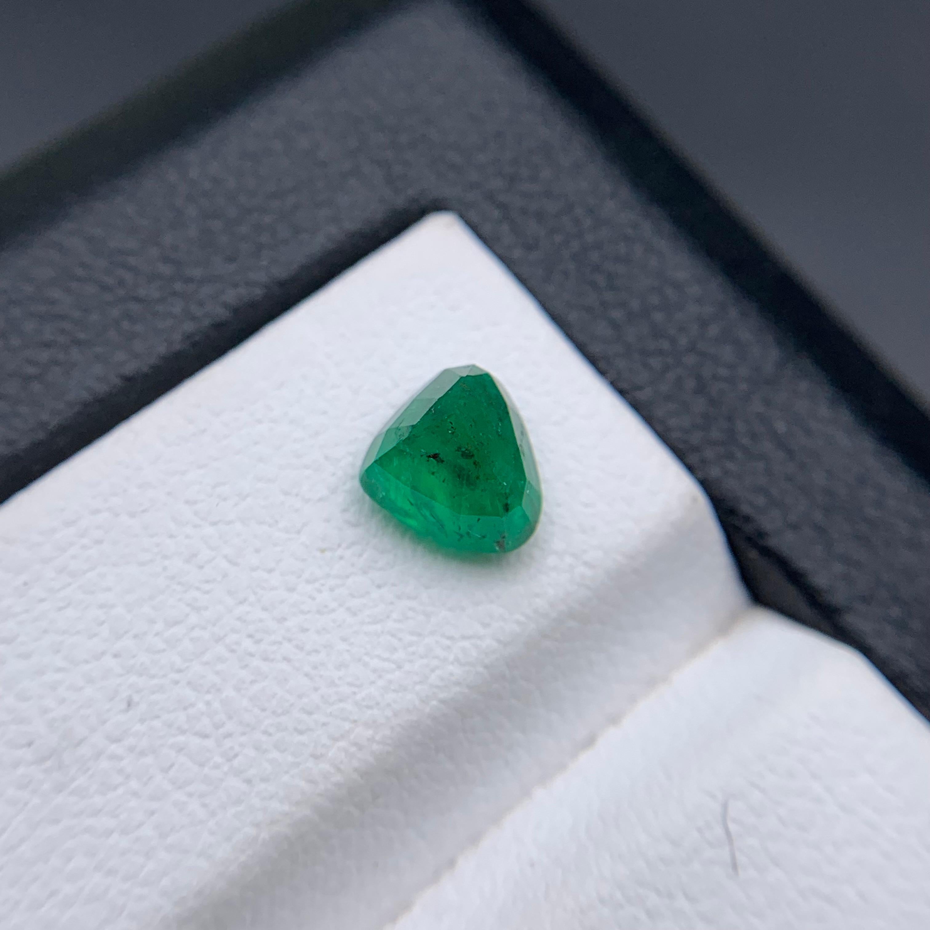 Women's or Men's Green Natural Emerald Ring, Pendant Loose Gemstone 1.15Ct Pear Cut Jewelry Size