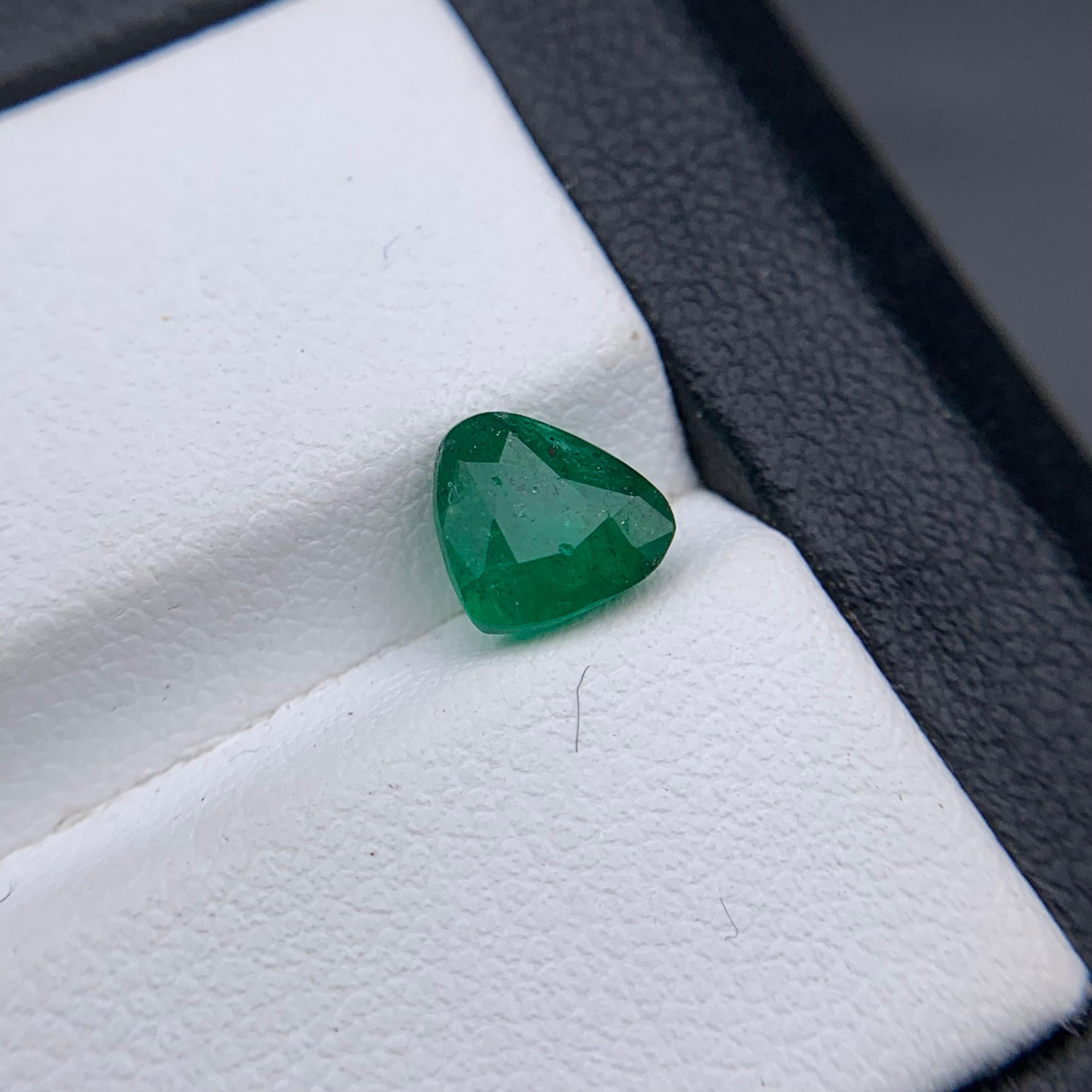 Green Natural Emerald Ring, Pendant Loose Gemstone 1.15Ct Pear Cut Jewelry Size 3
