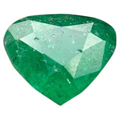 Anello con smeraldo naturale verde, ciondolo con gemma sfusa da 1,15 carati con taglio a pera