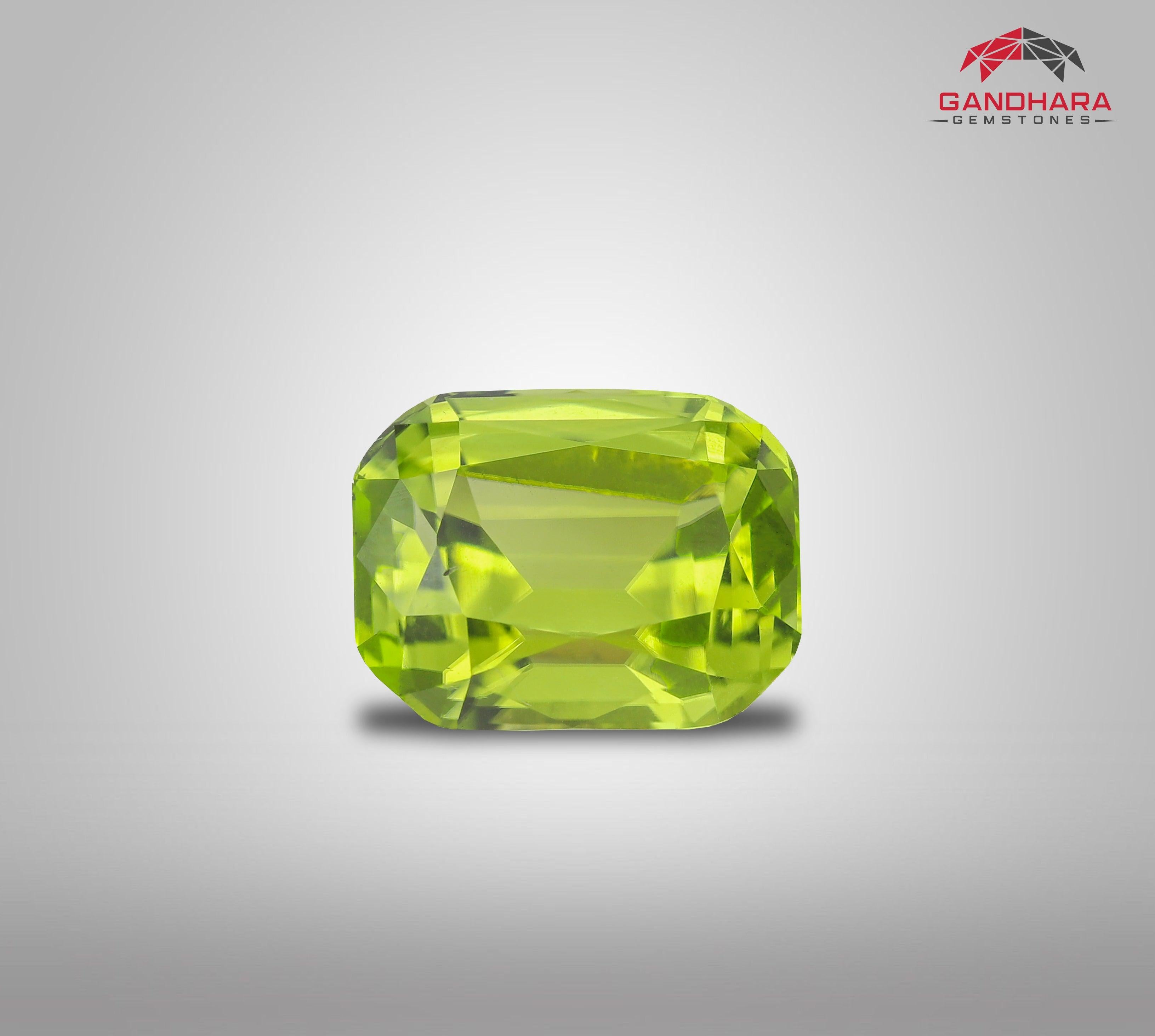 Green Natural Loose Peridot Stone, available for sale at whole sale price natural high quality, Flawless vvs 3.37 carats certified peridot gemstone from Pakistan.

Product Information:
GEMSTONE TYPE	Green Natural Loose Peridot Stone
WEIGHT	3.37