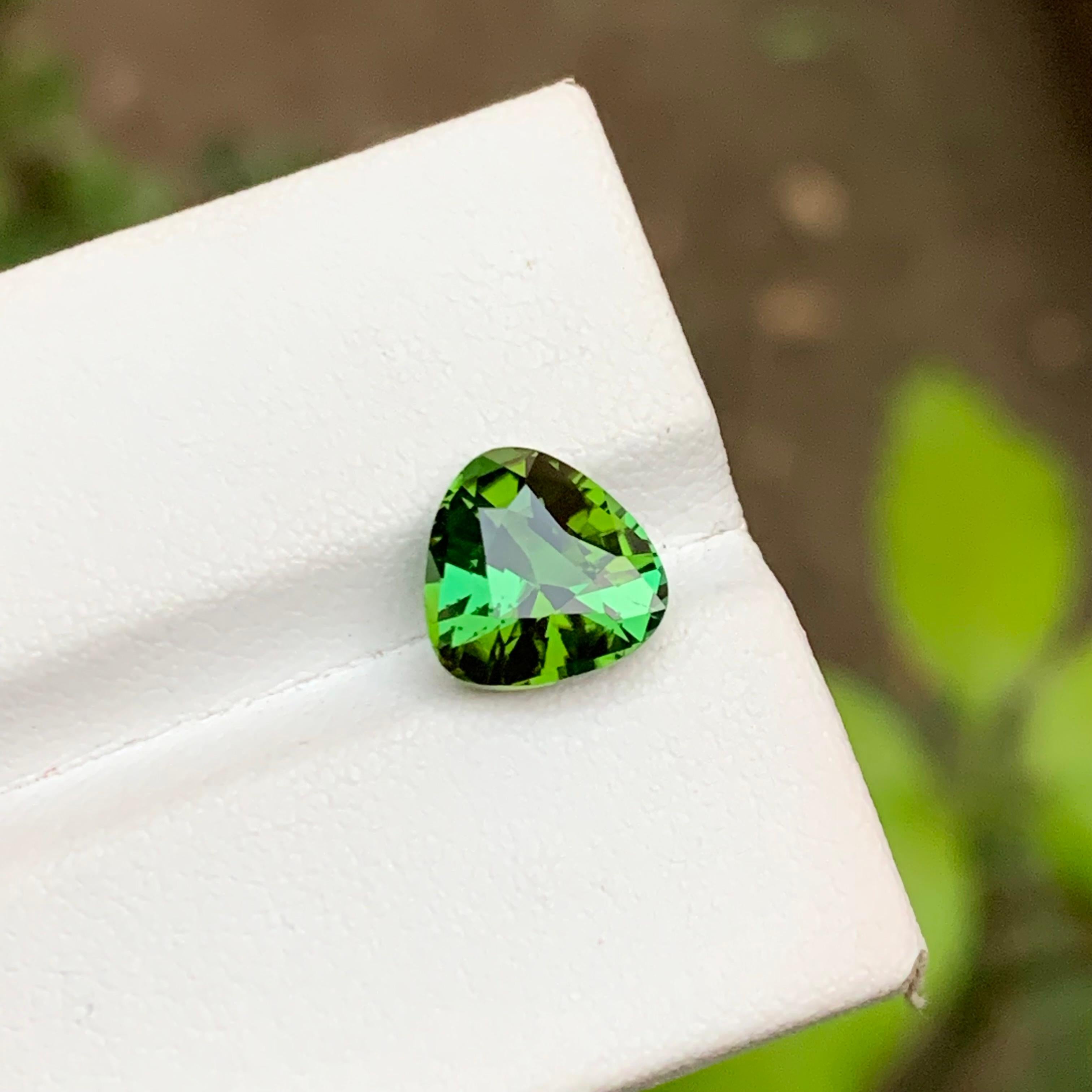 Grüner natürlicher Turmalin Edelstein 2.90 Ct Trillion Schliff für Ring, Anhänger Schmuck im Angebot 4