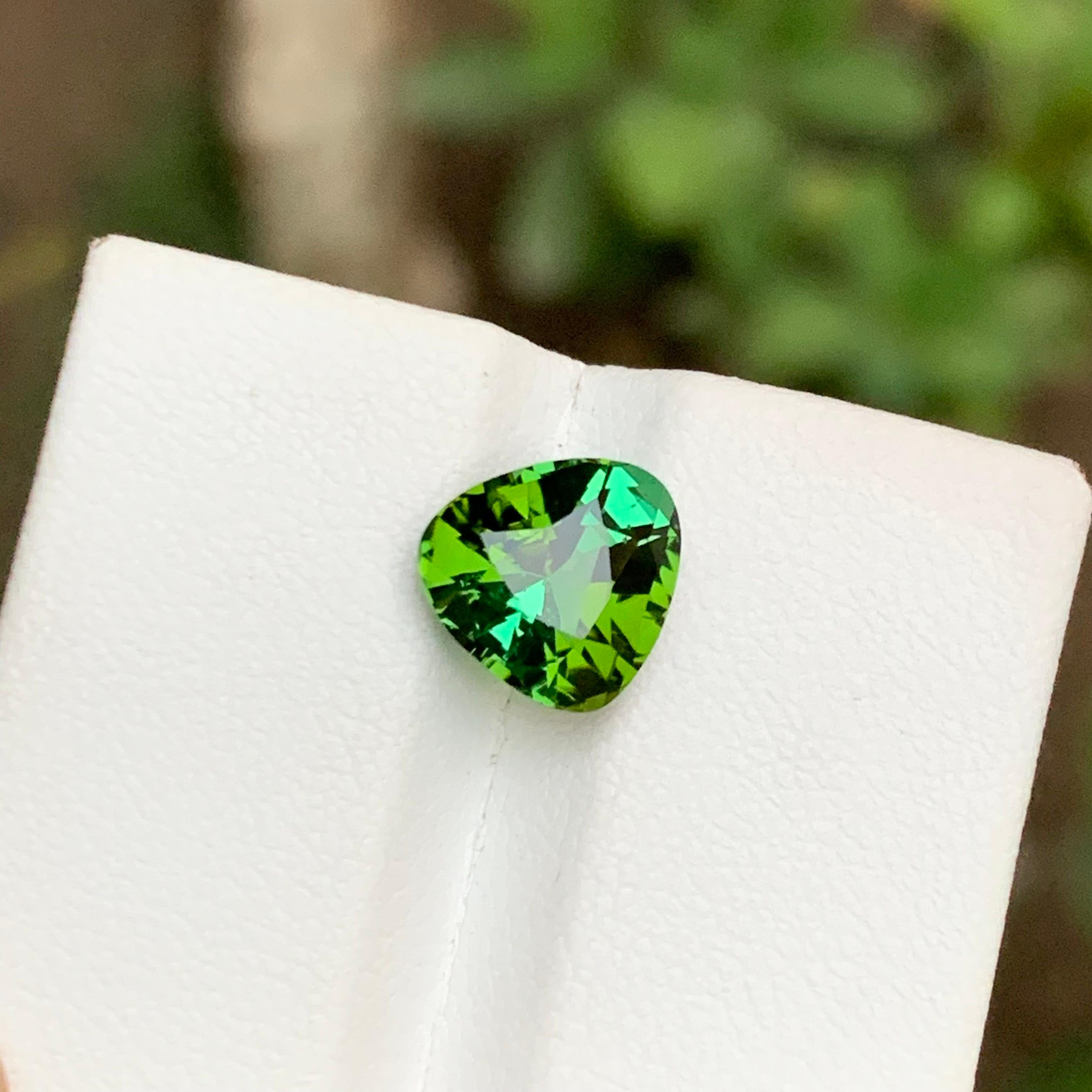 Grüner natürlicher Turmalin Edelstein 2.90 Ct Trillion Schliff für Ring, Anhänger Schmuck im Angebot 5