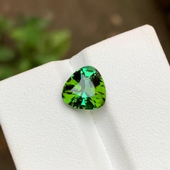 Grüner natürlicher Turmalin Edelstein 2.90 Ct Trillion Schliff für Ring, Anhänger Schmuck