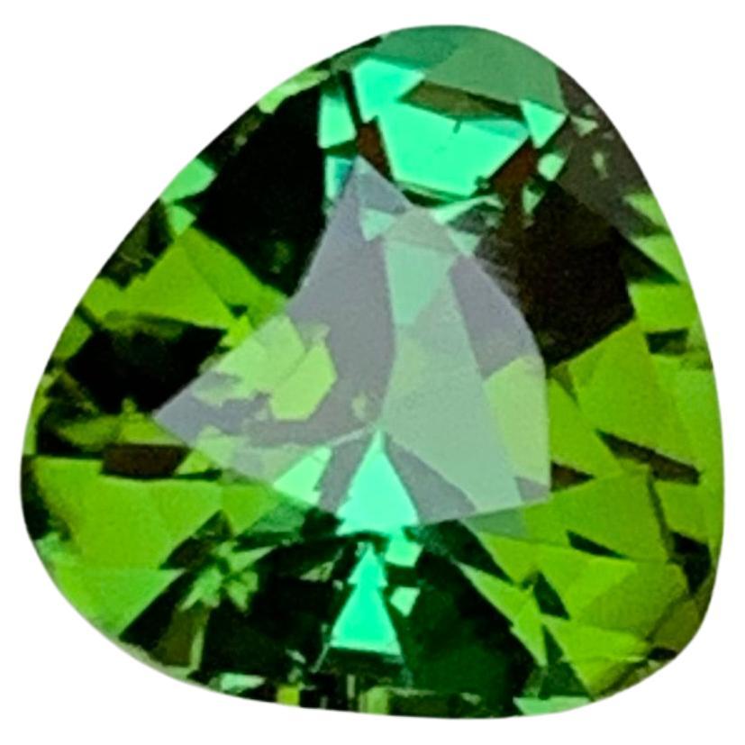 Green Natural Tourmaline Gemstone 2.90 Ct Trillion Cut for Ring, Pendant Jewelry