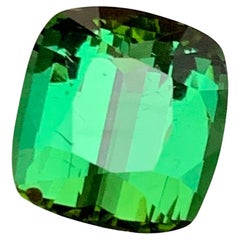 Grüner natürlicher Turmalin Edelstein, 6.95 Ct Cushion Cut für Ring, Anhänger-Schmuck