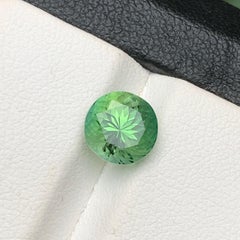 Green Natural Tourmaline Ring Loose Gemstone 2.60 Ct Round Brilliant Flower Cut