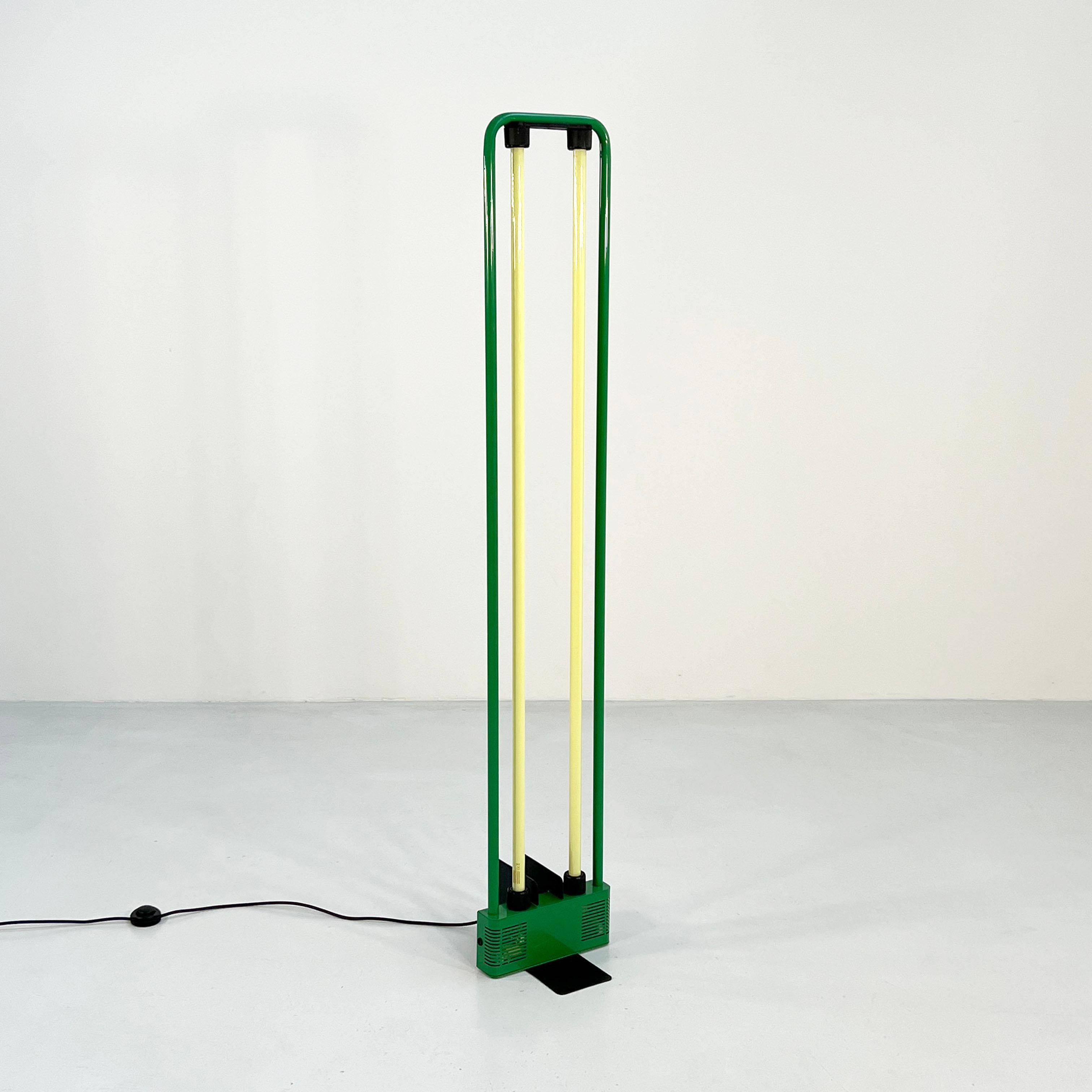 Post-Modern Green Neon Floorlamp by Gian N. Gigante for Zerbetto, 1980s