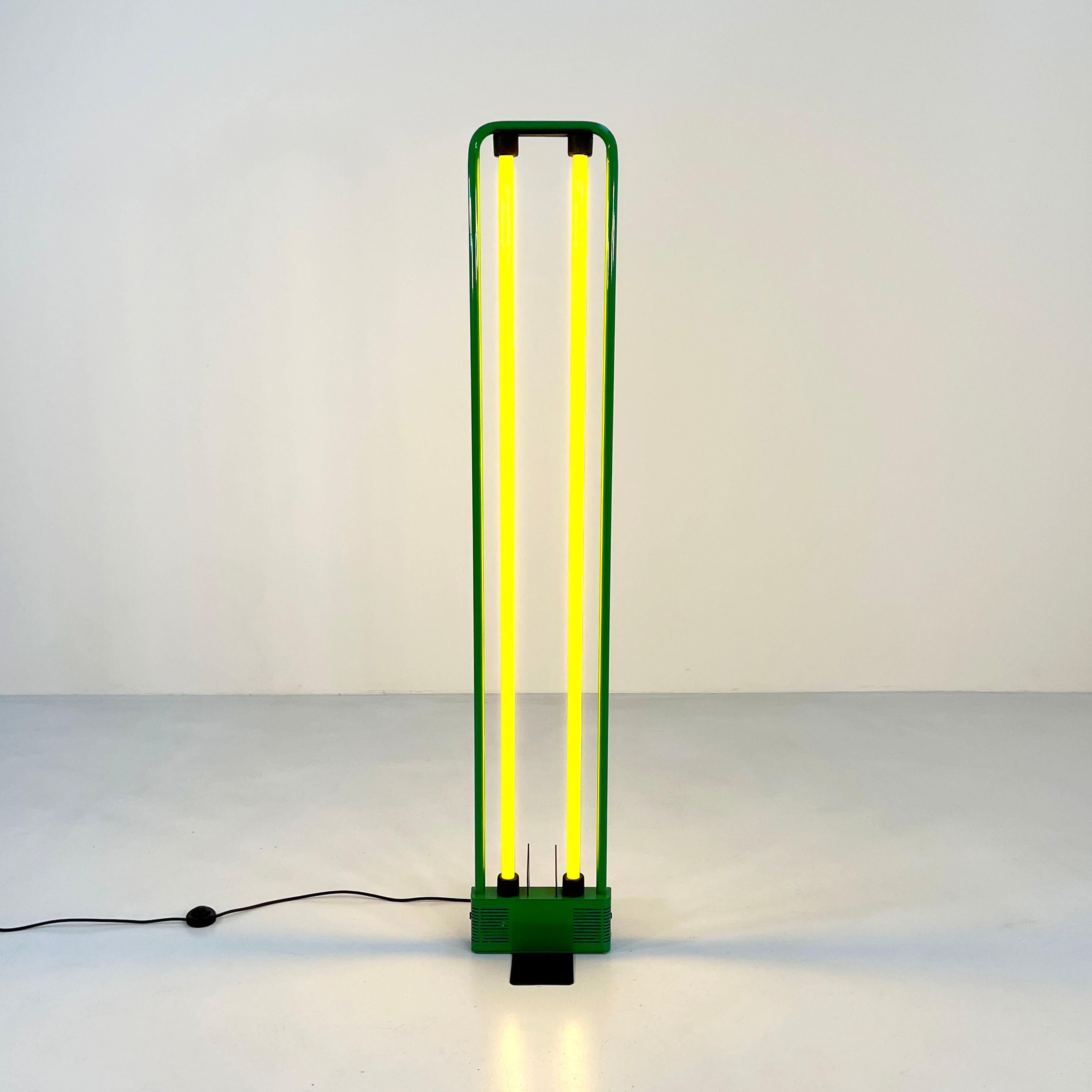 Italian Green Neon Floorlamp by Gian N. Gigante for Zerbetto, 1980s