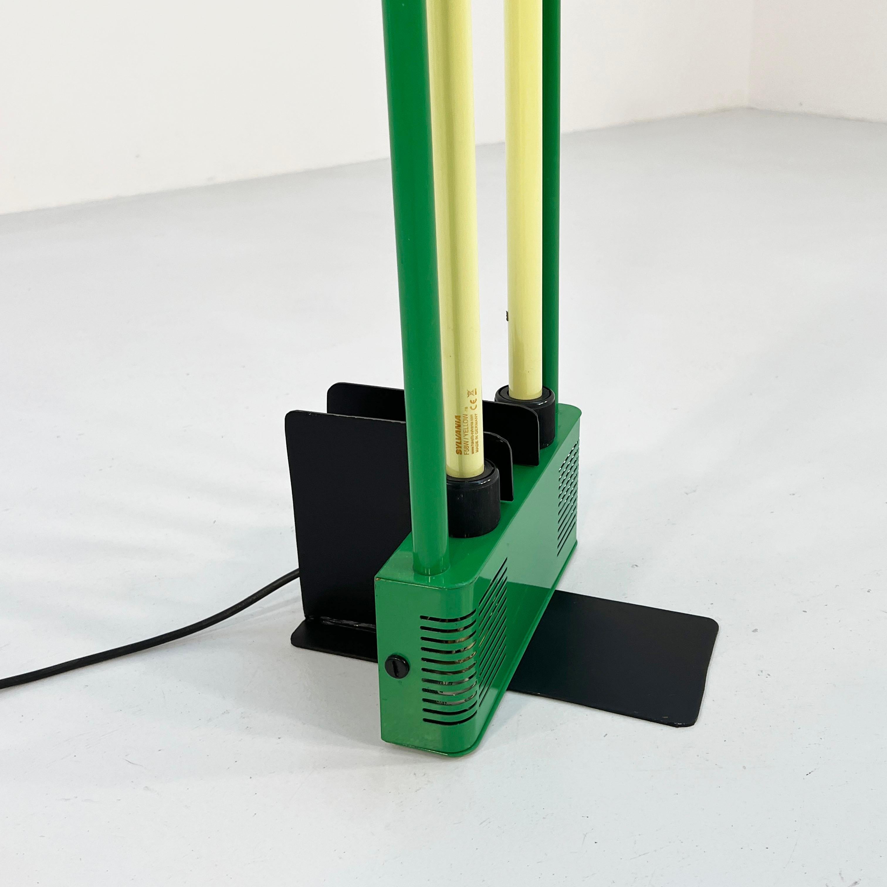 Green Neon Floorlamp by Gian N. Gigante for Zerbetto, 1980s In Good Condition In Ixelles, Bruxelles