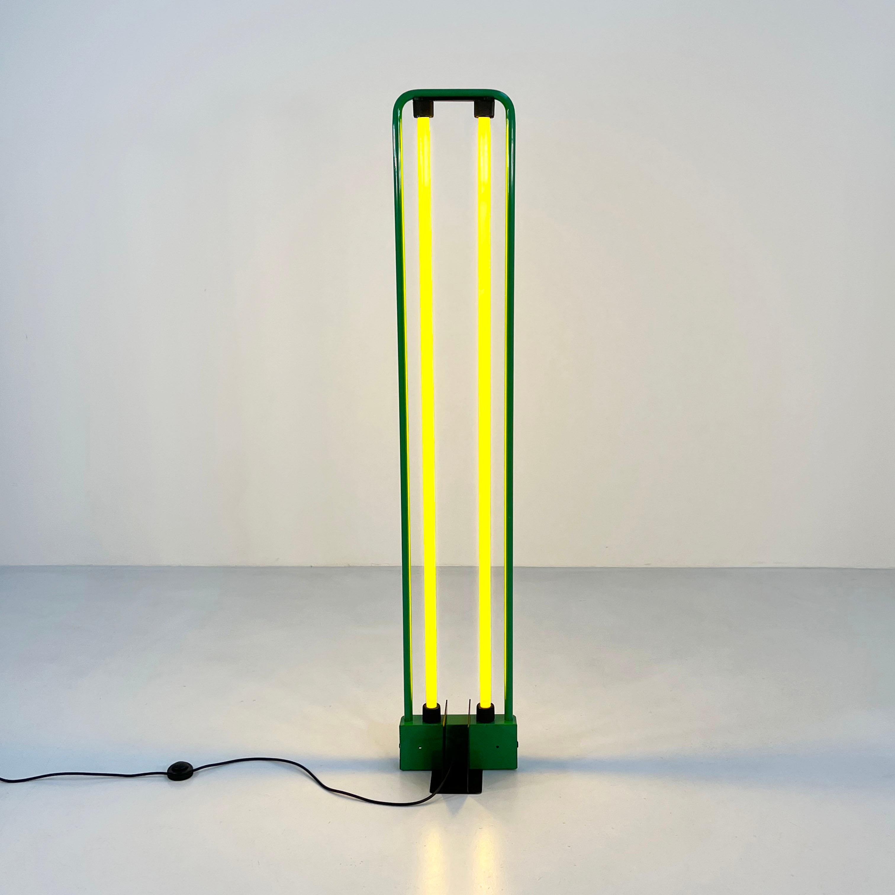 Green Neon Floorlamp by Gian N. Gigante for Zerbetto, 1980s 2