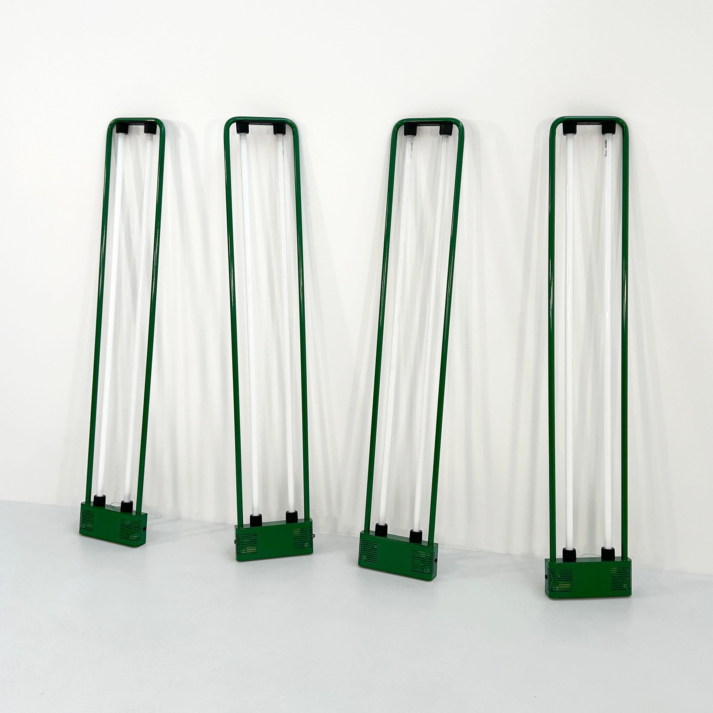 Post-Modern Green Neon Lamp by Gian N. Gigante for Zerbetto, 1980s
