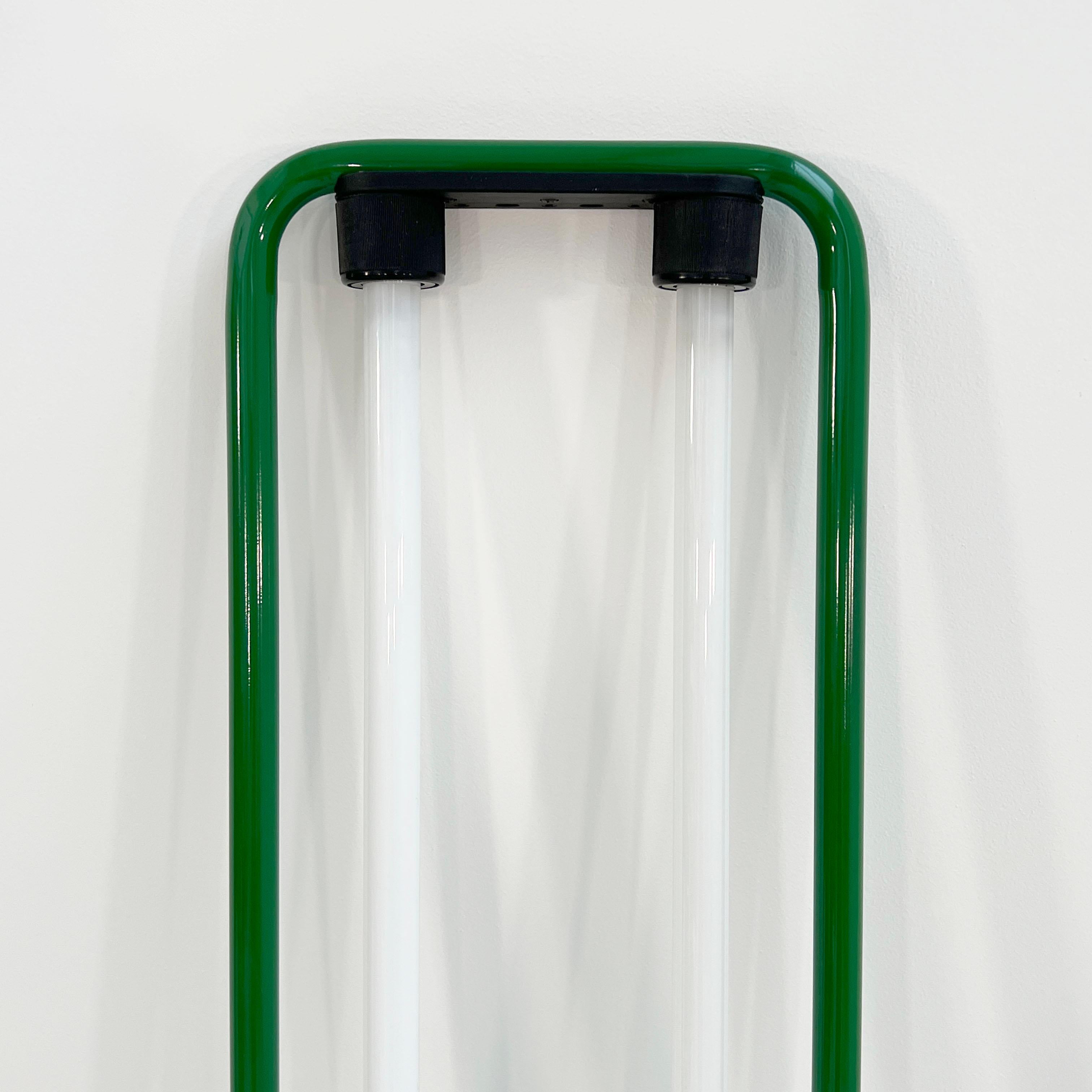 Green Neon Lamp by Gian N. Gigante for Zerbetto, 1980s In Good Condition In Ixelles, Bruxelles