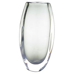 Vase en verre cristal Nils Landberg pour Orrefors, Suède, années 1950