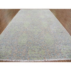 Green Obscured and Subtle Collection Hand Knotted Wool Oversized Oriental Rug